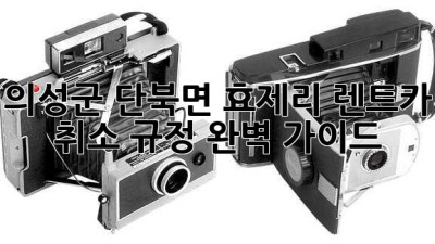 의성군 단북면 효제리 렌트카 취소 규정 완벽 가이드